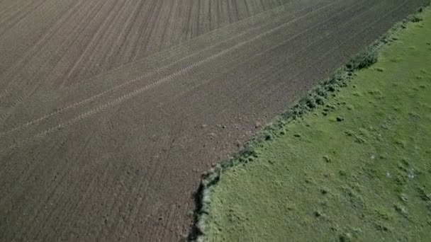 Letecké Video Záběry Zemědělské Farmy Venkově Severozápadní Francie — Stock video