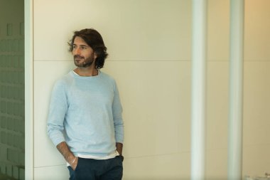 Portrait of one young latin American Caucasian man. 