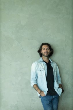 Portrait of one young latin American Caucasian man. 