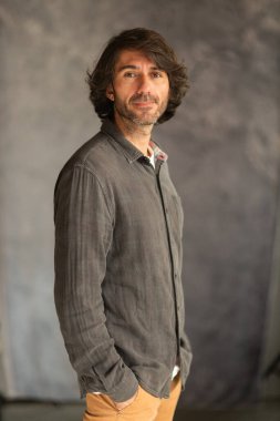 Portrait of one young latin American Caucasian man. 