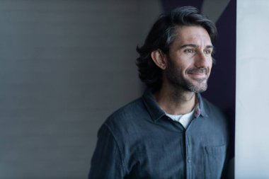 Portrait of one young latin American Caucasian man. 