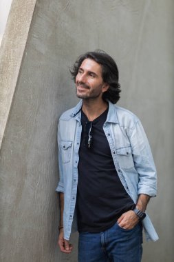 Portrait of one young latin American Caucasian man. 