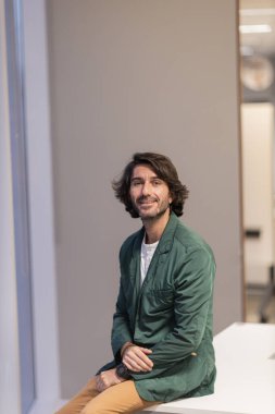 Portrait of one young latin American Caucasian man.