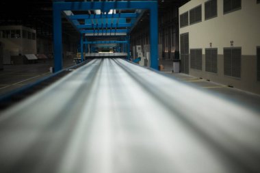 Fabrika inşaatları, endüstri teknolojisi, imalat iç mimarisi, üretim hattı