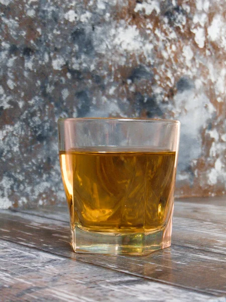Whiskey Glass Com Fundo Retro Vintage — Fotografia de Stock
