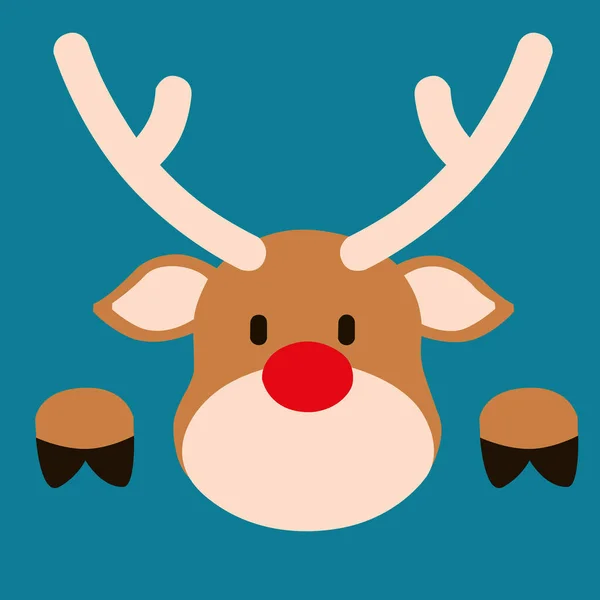 Minimalist Noel Baba Ren Geyiği Çizimi