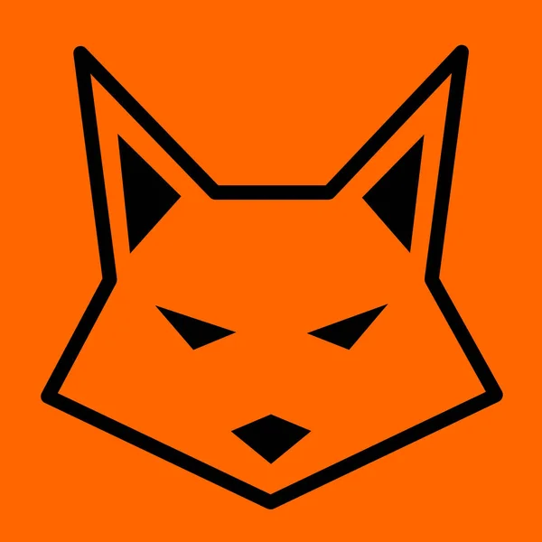 Minimalistisch Oranje Vos Logo — Stockfoto