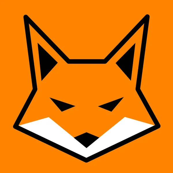 Minimalist orange fox logo
