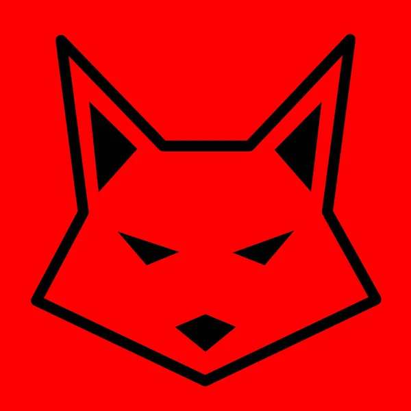 Logo Minimaliste Renard Rouge — Photo