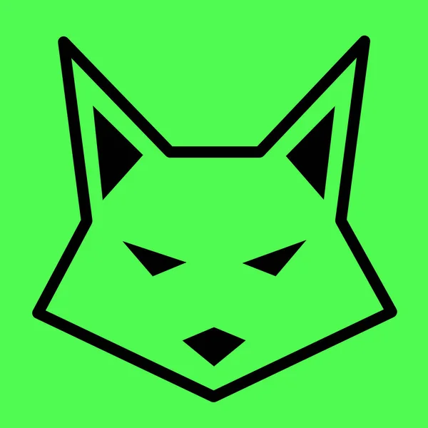 Μινιμαλιστικό Λογότυπο Πράσινης Αλεπούς — Φωτογραφία Αρχείου