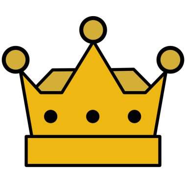 Görüntü Altın Taç Logo Simgesi Şeffaf Arkaplanda