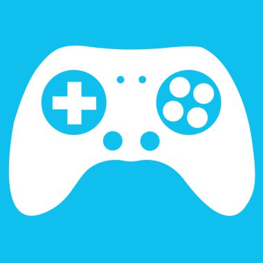 Açık mavi arkaplanda Joystick oyun denetleyicisi çizimi