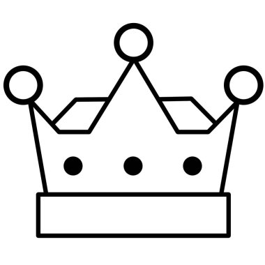 Siluet Kral Crown Logo Simgesi Şeffaf arkaplanda