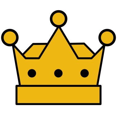 Görüntü Altın Taç Logo Simgesi Şeffaf Arkaplanda