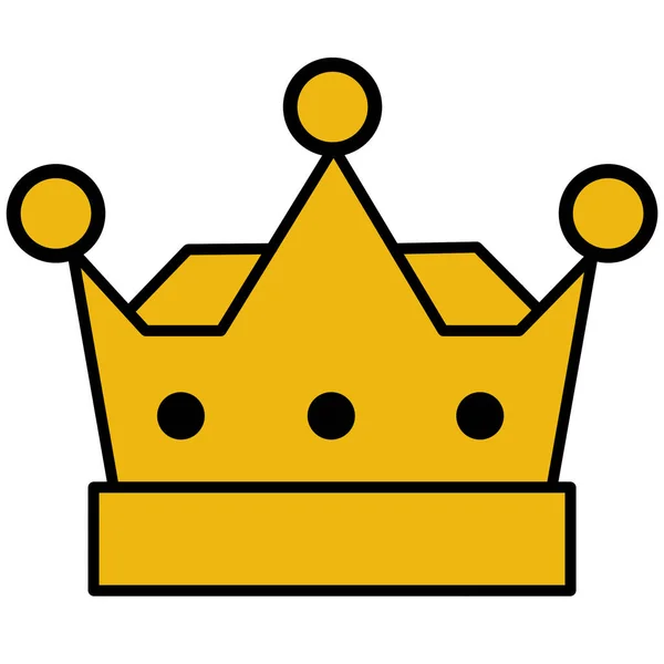 Görüntü Altın Taç Logo Simgesi Şeffaf Arkaplanda — Stok fotoğraf
