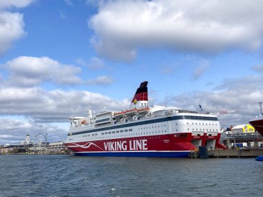 Helsinki Limanı 'nda viking hattı feribotu.