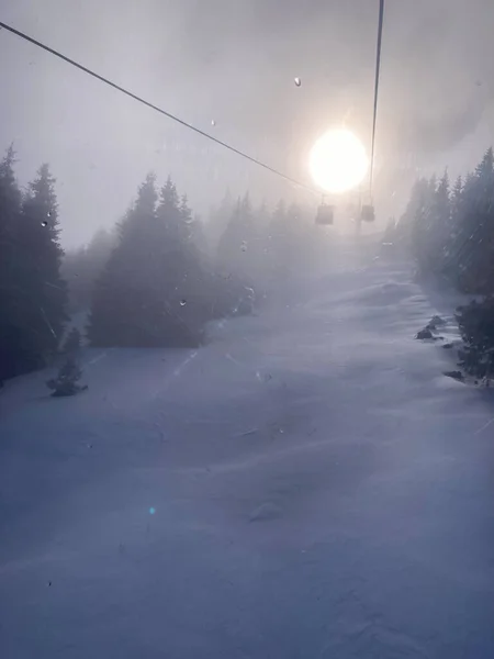 View Gondola Dizzy Sun Mountain — Stock Photo, Image