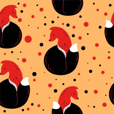 Nazik tilkileri olan bir model.