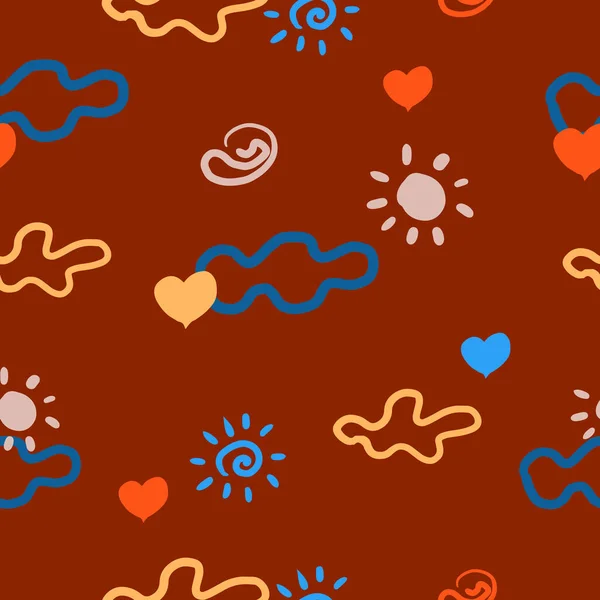 Doodl red pattern vector art