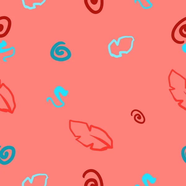 Doodl red pattern vector art