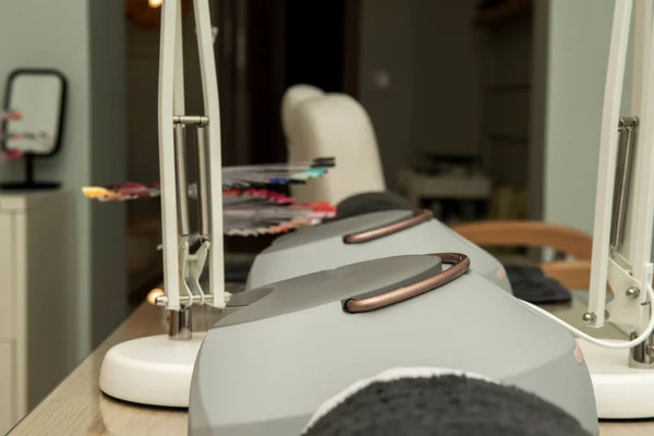Machines for drying nail polish in a beauty salon