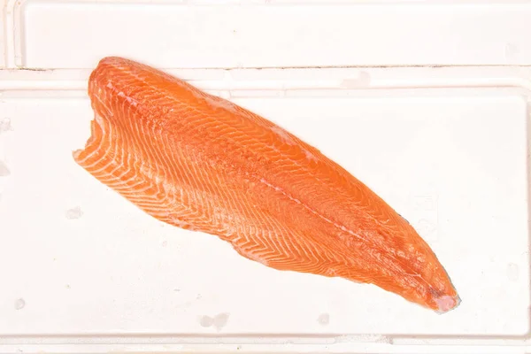 Salmon Blue Fatty Fish Provides Eleven Grams Fat Every Hundred — Stock Photo, Image