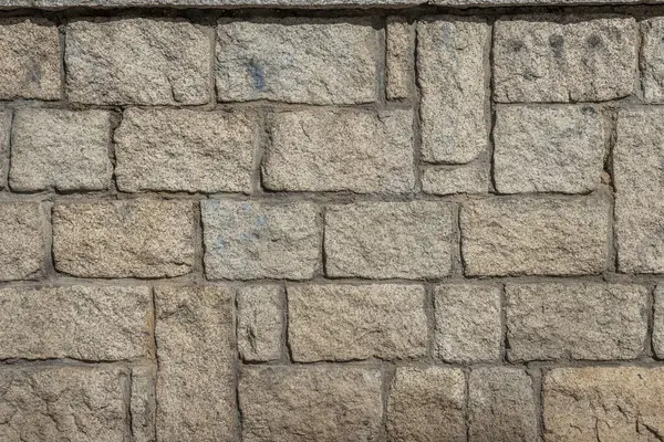 Una Pared Bloques Granito Con Cemento Vector Fondo Piedra Textura — Foto de Stock