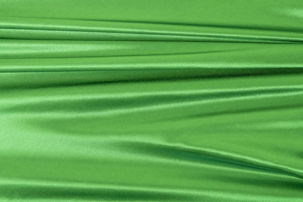 Ένα Πράσινο Σατέν Ύφασμα Διάνυσμα Υφάσματος Φόντο Υφή — Φωτογραφία Αρχείου