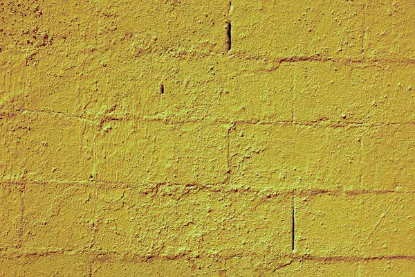 黄色漆成的砖墙 矢量水泥纹理背景 — 图库照片