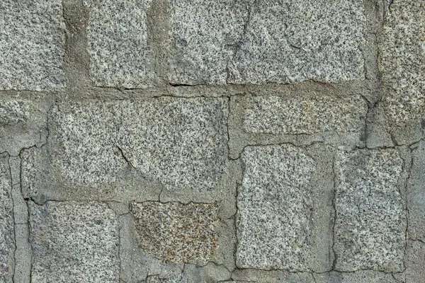 Stěna Lehkých Žulových Kamenů Spojovala Cementem Mezi Klouby Vektorový Kámen — Stock fotografie