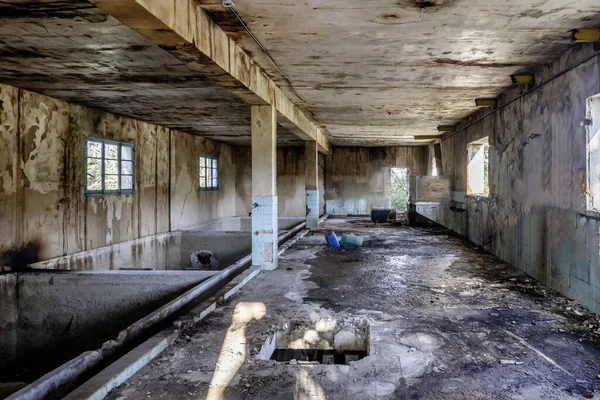A spacious room of an old abandoned company