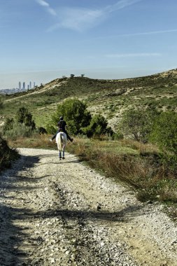At sırtında koşan bir Amazon 