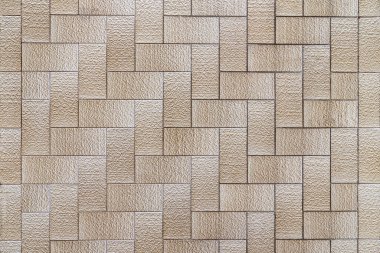 Açık renkli fayansların arkaplanı ringa balığı desenli. Vektör mozaik dokusu