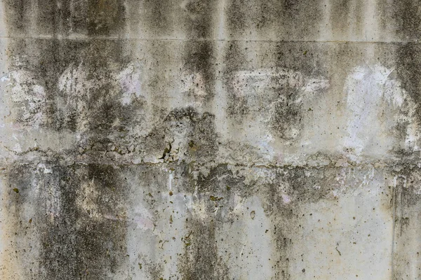 A concrete wall with moisture stains. Background of cement and concrete textures