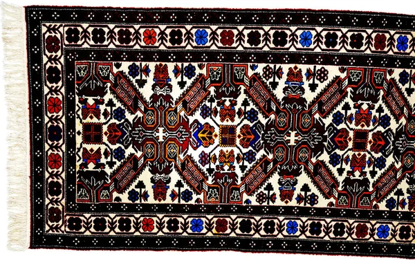 Różne Piękne Orientalne Tureckie Ręcznie Robione Dywany Białym Tle — Zdjęcie stockowe