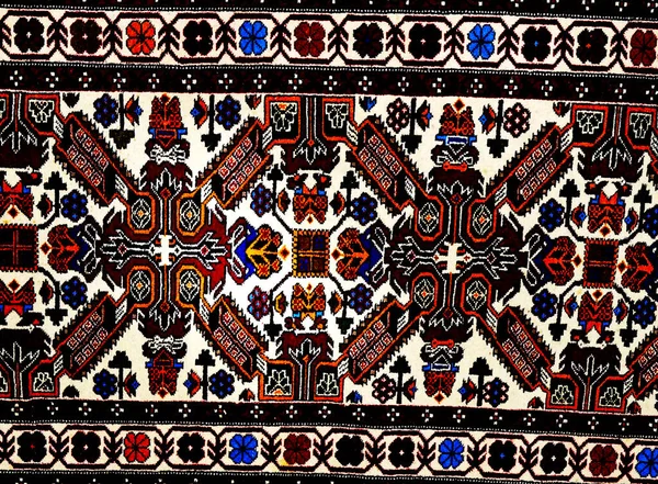 Different Beautiful Oriental Turkish Handmade Rugs White Background — Stock Photo, Image