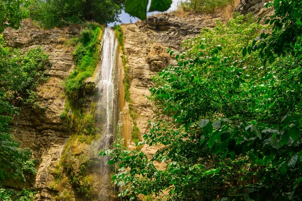 Beautiful Waterfall Caucasus Mountains Stormy Mountain Water Azerbaijan — Stock Photo, Image