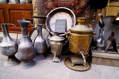 Oriental, Turkish, Azerbaycan, vintage, silver, seramik demir kaplar. Eski mutfak gereçleri, çaydanlıklar, kahve türkleri semaverler tabak kapları.