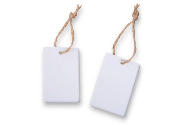 Blank Price Tag Isolated on white background clipping path