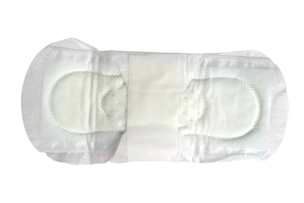 Женские Гигиенические Прокладки Изолированы Белом Фоне Макроснимки — стоковое фото