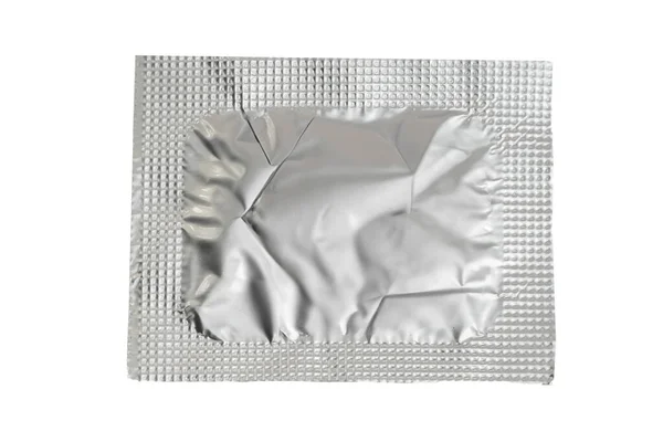 Fogamzásgátló Óvszerek Fehér Hátterű Csomagolásban — Stock Fotó