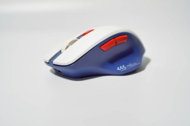Mavi ve Beyaz Renkli Ergonomik Kablosuz Bilgisayar Fare