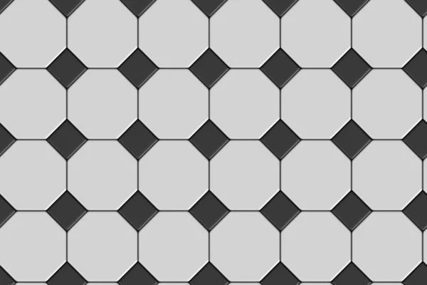 Mosaico Patrón Sin Costura Blanco Negro Ilustración —  Fotos de Stock