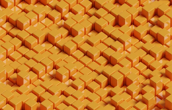 Bezproblémový Vzor Oranžových Čtverhranných Hranolů Abstraktní Pozadí Ilustrace — Stock fotografie
