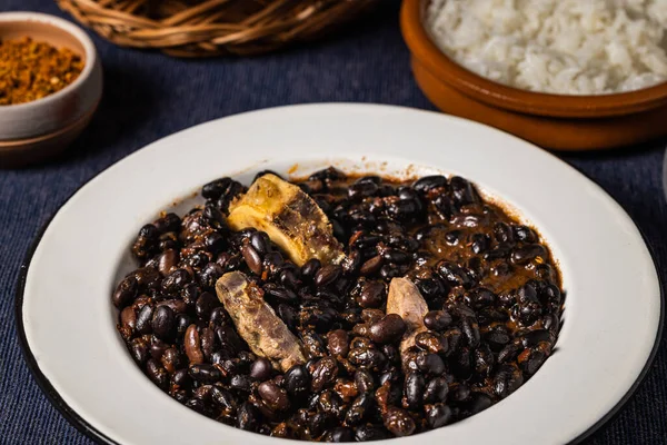 stock image Close up of Beans and pork, typical Brazilian food.