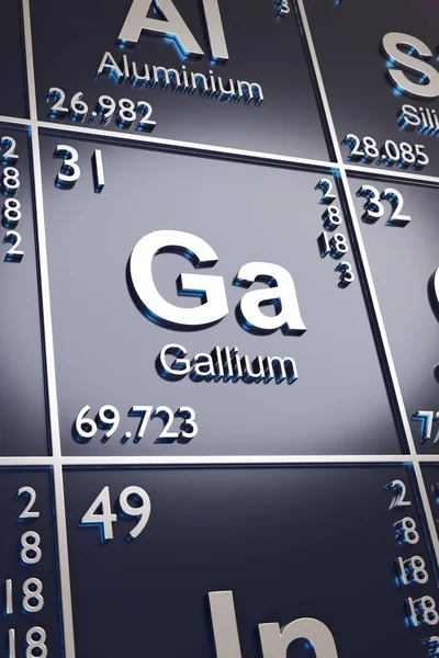 Metallen Gallium Det Periodiska Systemet Element Illustration — Stockfoto