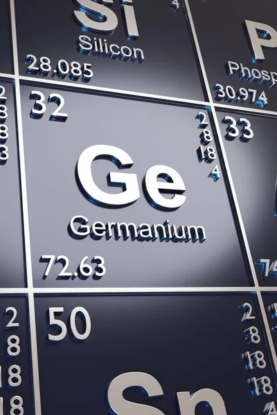 Metalloiden Germanium Det Periodiska Systemet Element Illustration — Stockfoto