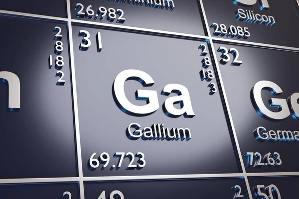 Elementet Gallium Det Periodiska Systemet Illustration — Stockfoto