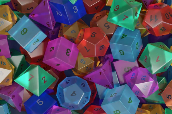 Dice Shape Regular Polyhedrons Background Illustration — Stock Photo, Image