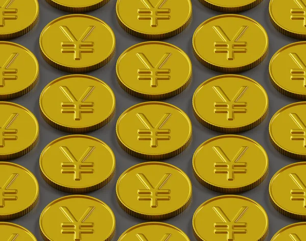 Χρυσό Νόμισμα Γιουάν Χωρίς Ραφή Μοτίβο Εικονογράφηση — Φωτογραφία Αρχείου